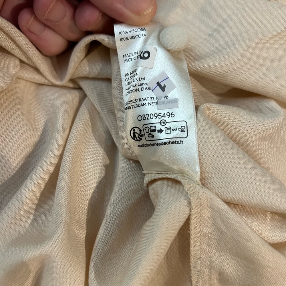 NWT ANTHROPOLOGIE Long Sleeve Sheer Pleated Maxi Dress Neutral XS-M - Picture 10 of 16